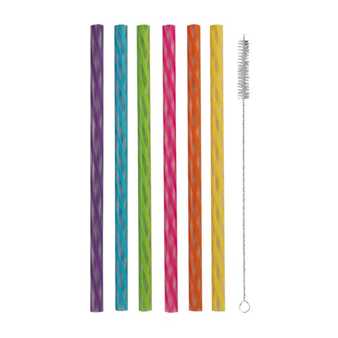 Cocktail Straws Set of 24 - Rainbow
