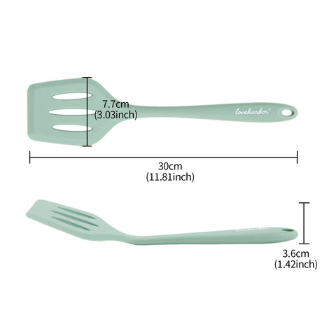 Loveharbor Silicone Slotted Spatula - Green