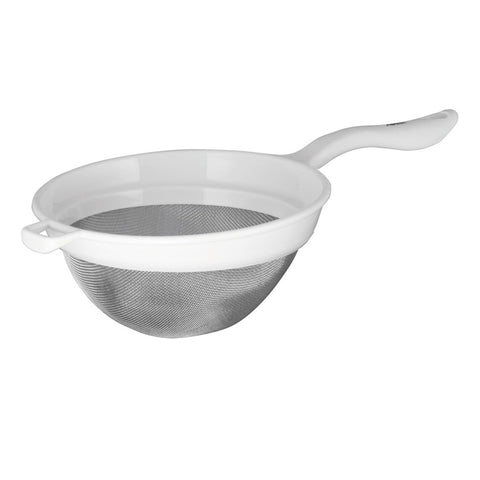 Stainless Steel Strainer With Plastic Frame 19cm White