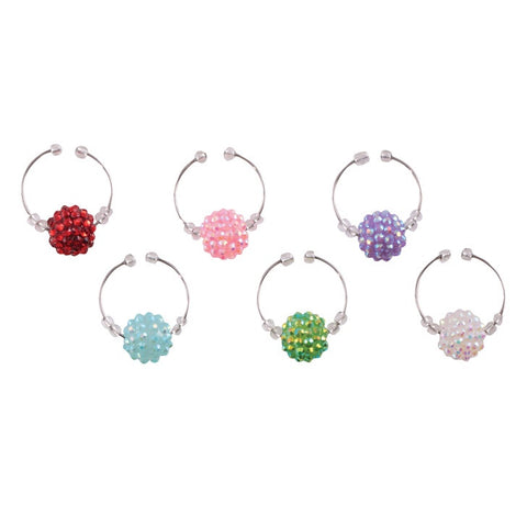 Wine Charms, Set of 6 - Crystal Balls