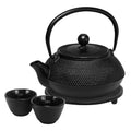 Hobnail Teapot Set - Black