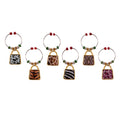 Wine Charms, Set of 6 - Safari