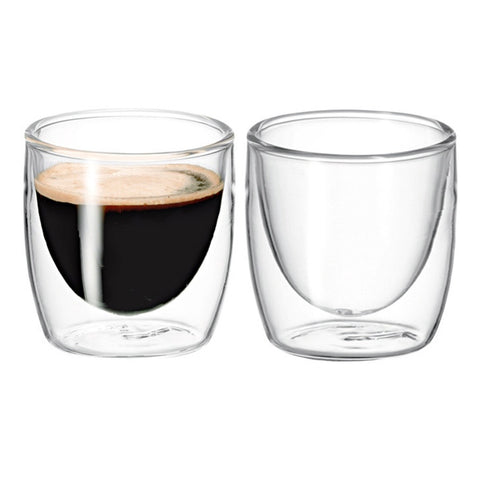 Twin Glass Wall Caffe 100ml Set 2