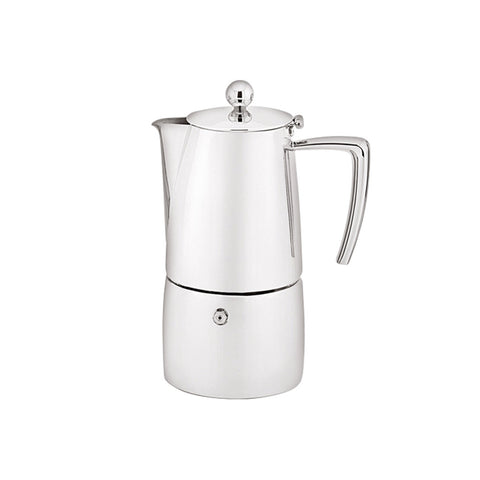Art Deco Espresso Maker - 2 Cup / 100ml - Stainless Steel