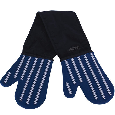 Silicone Double Oven Glove - Butcher Stripe