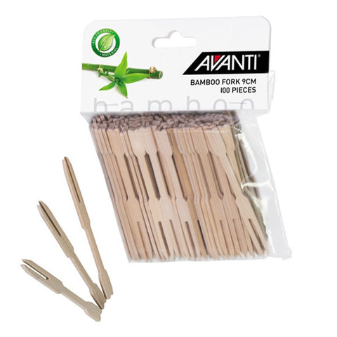 Bamboo Fork - 9cm 100 Piece Pack