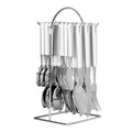 Hanging Cutlery set With Wire Frame - White