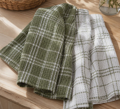 Collins 2 Pack Tea Towel 45x70cm - Green