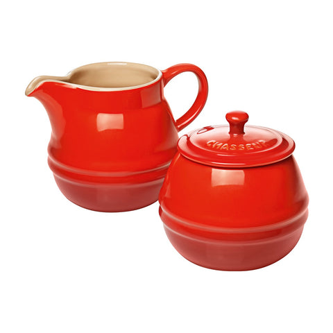 Sugar Bowl 350ml & Creamer 450ml Set - Red