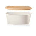 Earth container for bread and confectionery White