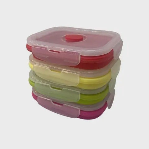 Kuvings Pack & StackCollapsible Food Containers Small 350Ml Rectangular Set Of 4