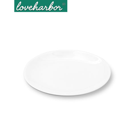 Loveharbor White Porcelain Dinner Plate