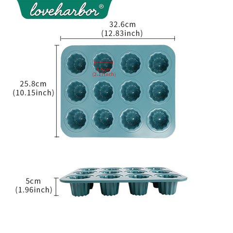 Loveharbor Green Earth Non-Stick Cannele Mould
