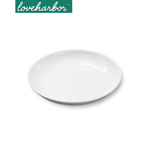 Loveharbor White Porcelain Deep Plate