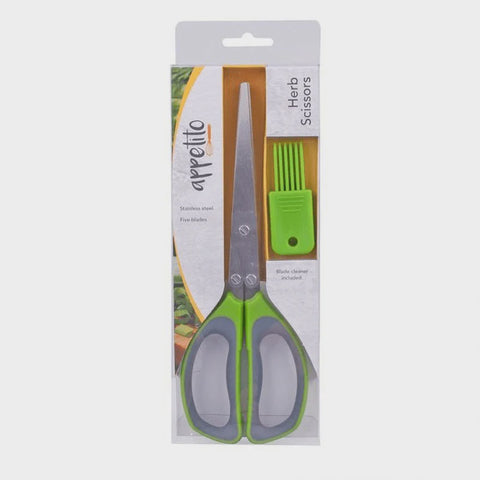 Herb Scissors (5 Blades) - Green/Grey