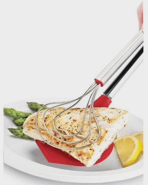 Silicon Fish Tongs - Red
