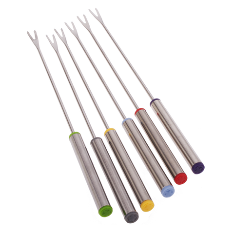 Fondue Forks - Stainless Steel Handle Set 6