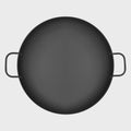 Churrasco Black 40 cm Round Griddle Pan in Nitrocarburized Carbon Steel