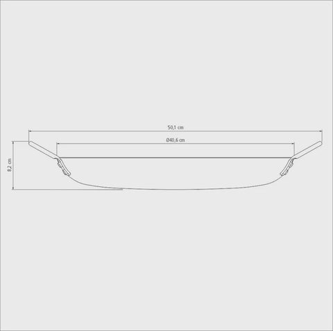 Churrasco Black 40 cm Round Griddle Pan in Nitrocarburized Carbon Steel