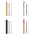 Telescopic Travel Straw With Silicone Tips / Black