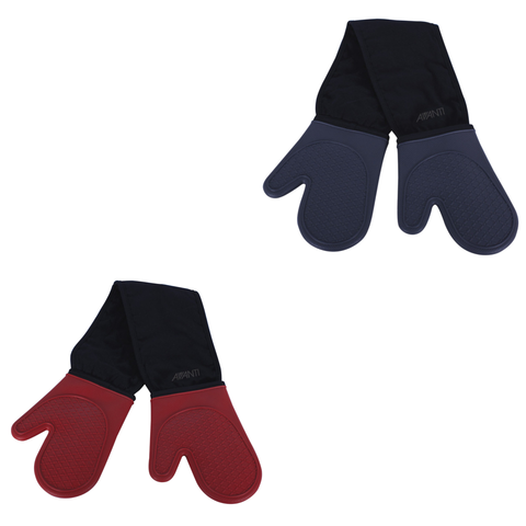 Silicone Double Oven Mitts - 2 Colors