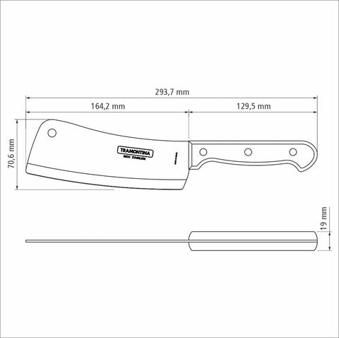 Churrasco Half Cleaver Polywood 15cm