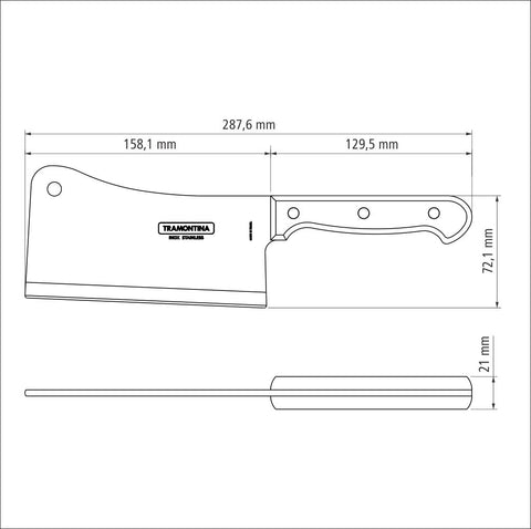 Churrasco Meat Cleaver Polywood 15cm