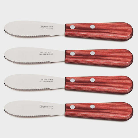 Churrasco Jumbo Butter Knife with Red Polywood Handle 3"
