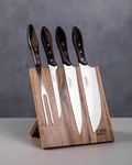 Churrasco Barbecue Knife Block 5 Piece - Brown