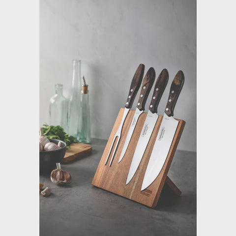 Churrasco Barbecue Knife Block 5 Piece - Brown