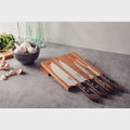 Churrasco Barbecue Knife Block 5 Piece - Brown