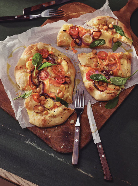 12-Piece Traditional Cutlery Set with Brown Polywood Handles