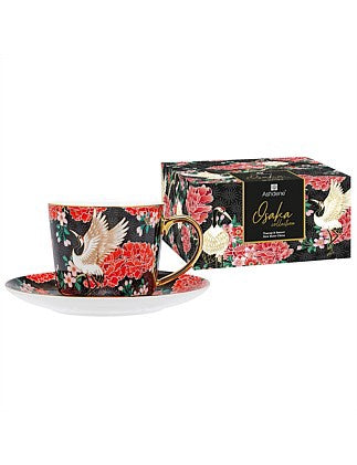 Osaka Black Cranes Cup & Saucer