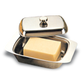 Butter Dish - Stainless Steel with Cover