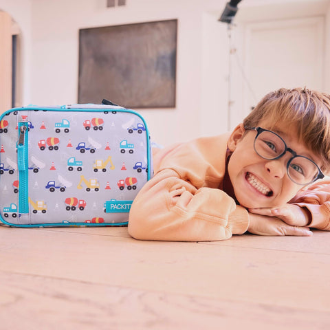 Freezable Classic Lunch Box - Construction Trucks
