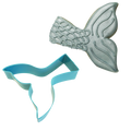 Mermaid Tail Cookie Cutter 9.5cm - Blue / Blue