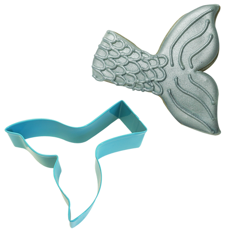 Mermaid Tail Cookie Cutter 9.5cm - Blue / Blue