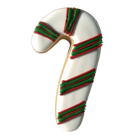 Candy Cane Cookie Cutter 9cm - Red / Red