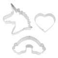 Stainless Steel Unicorn Cookie Cutter Set 3