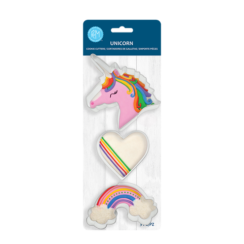 Stainless Steel Unicorn Cookie Cutter Set 3
