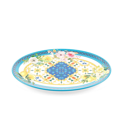 Oval Tray Large Flower & Lemon