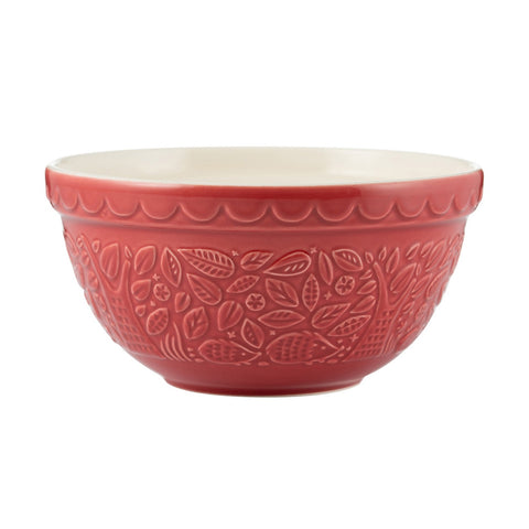 In The Forest Hedgehog Burgundy Mixing Bowl