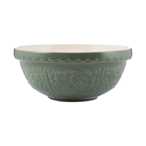 In The Forest Owl Dark Green Mixing Bowl