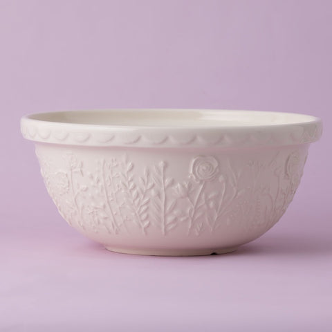 In The Meadow Rose Mixing Bowl, 29cm / 4 Litre - Cream