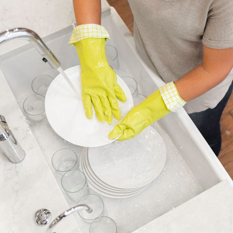 Natural Latex Cleaning Gloves Large - Green