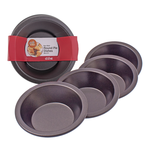 Non-Stick Round Pie Dish 12cm Dia. Set 4cm