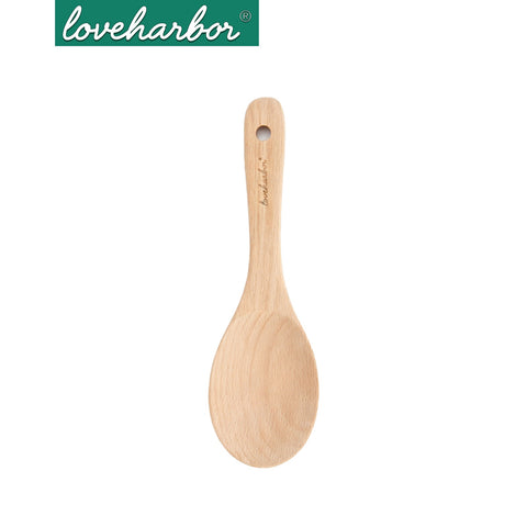 Loveharbor Wooden Rice Spoon - White Wood