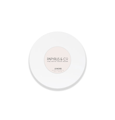 MATTE WHITE 8" Round Masonite Cake Board