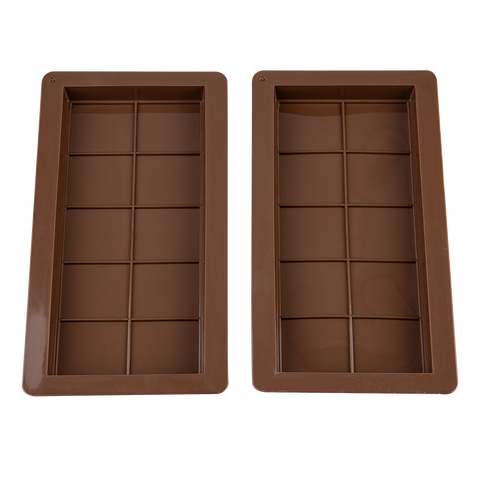 Silicone Chocolate Bar Mould Set 2 - Chocolate