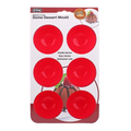 6 Cup Dome Dessert Mould - 66mm Dia X 40Mm Deep / Red